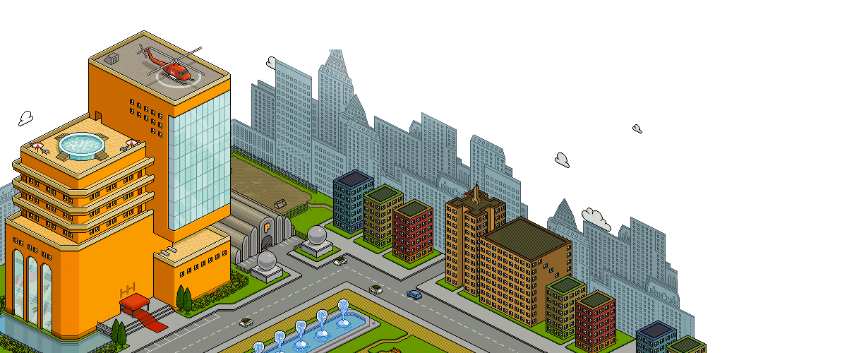 Habbo Hotel Gebäude Hintergrund